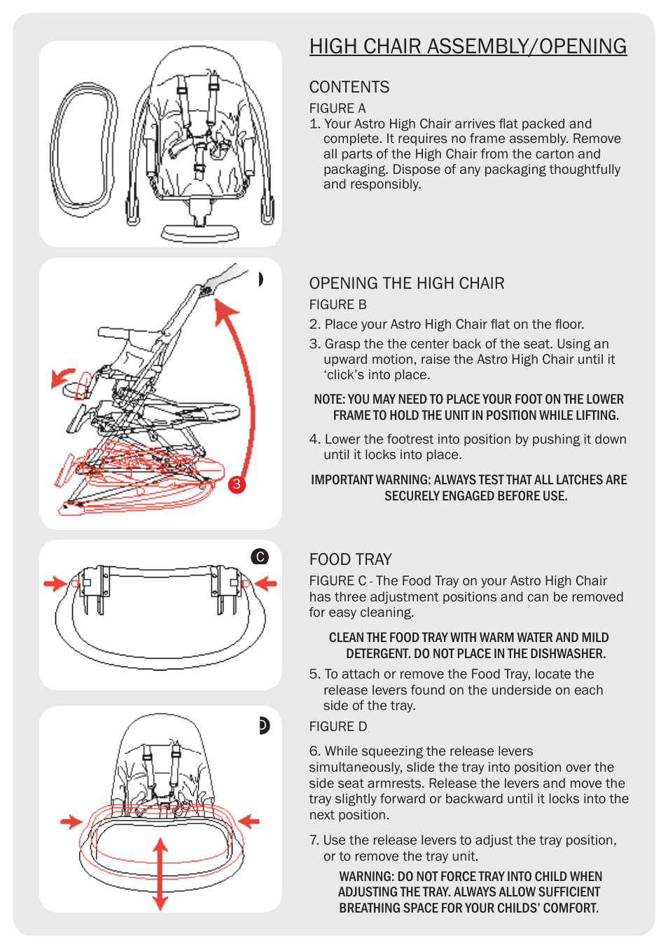 Valco Baby Astro High Chair User Manual | Page 2 / 4