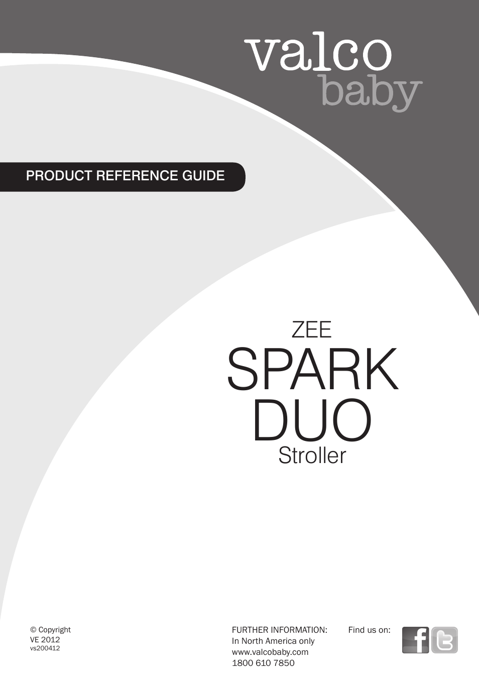 Valco Baby Spark Duo User Manual | 8 pages