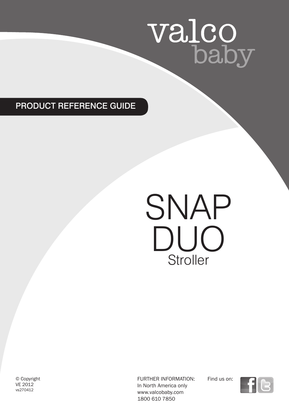 Valco Baby Snap Duo User Manual | 8 pages