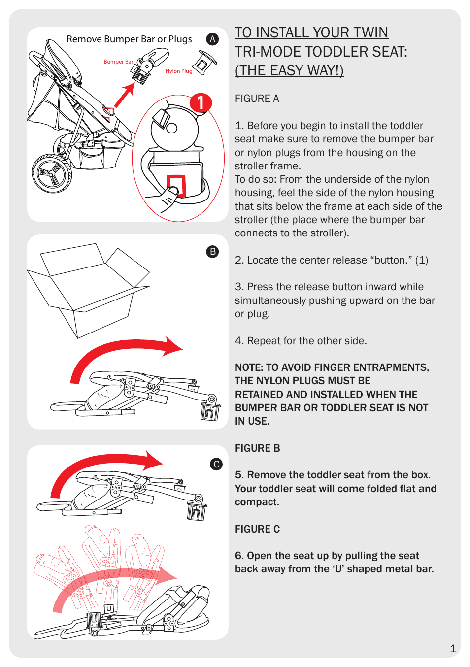 Valco Baby Twin Tri-mode Toddler Seat User Manual | Page 2 / 8