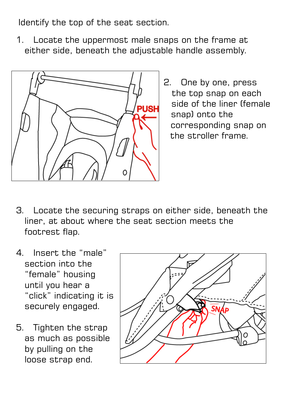 Valco Baby Removing Tri-mode Seat Liner (to install Bassinet) User Manual | Page 2 / 4