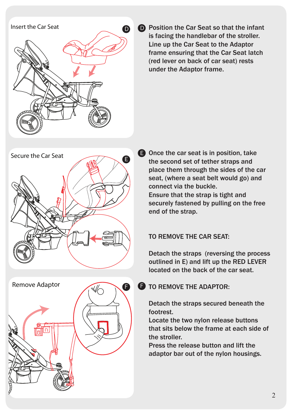 Valco Baby Tri-mode Graco User Manual | Page 3 / 8