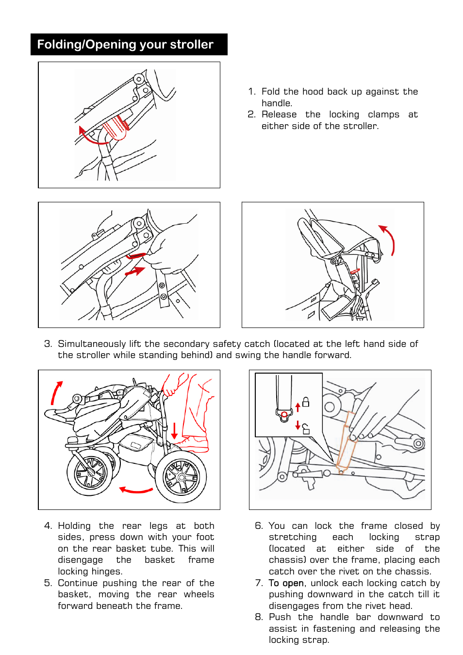 Folding/opening your stroller | Valco Baby Twin Tri Mode User Manual | Page 10 / 16