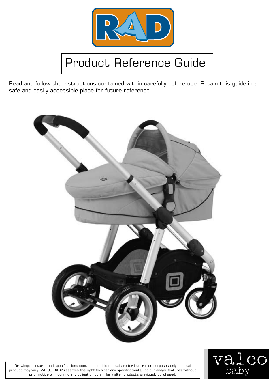 Valco Baby RAD-Bassinet User Manual | 2 pages