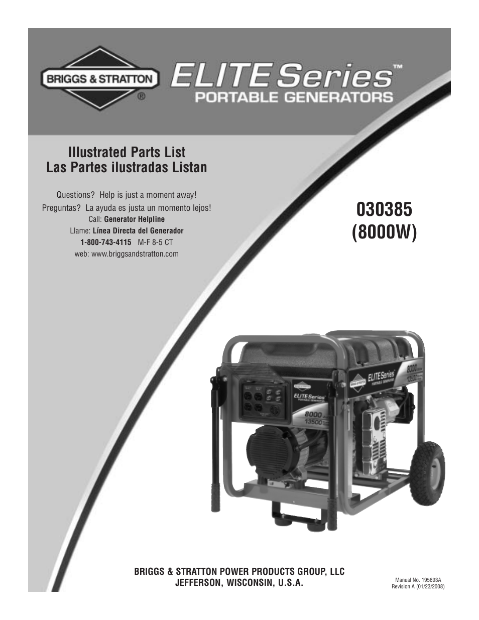 Briggs & Stratton 030385 User Manual | 6 pages