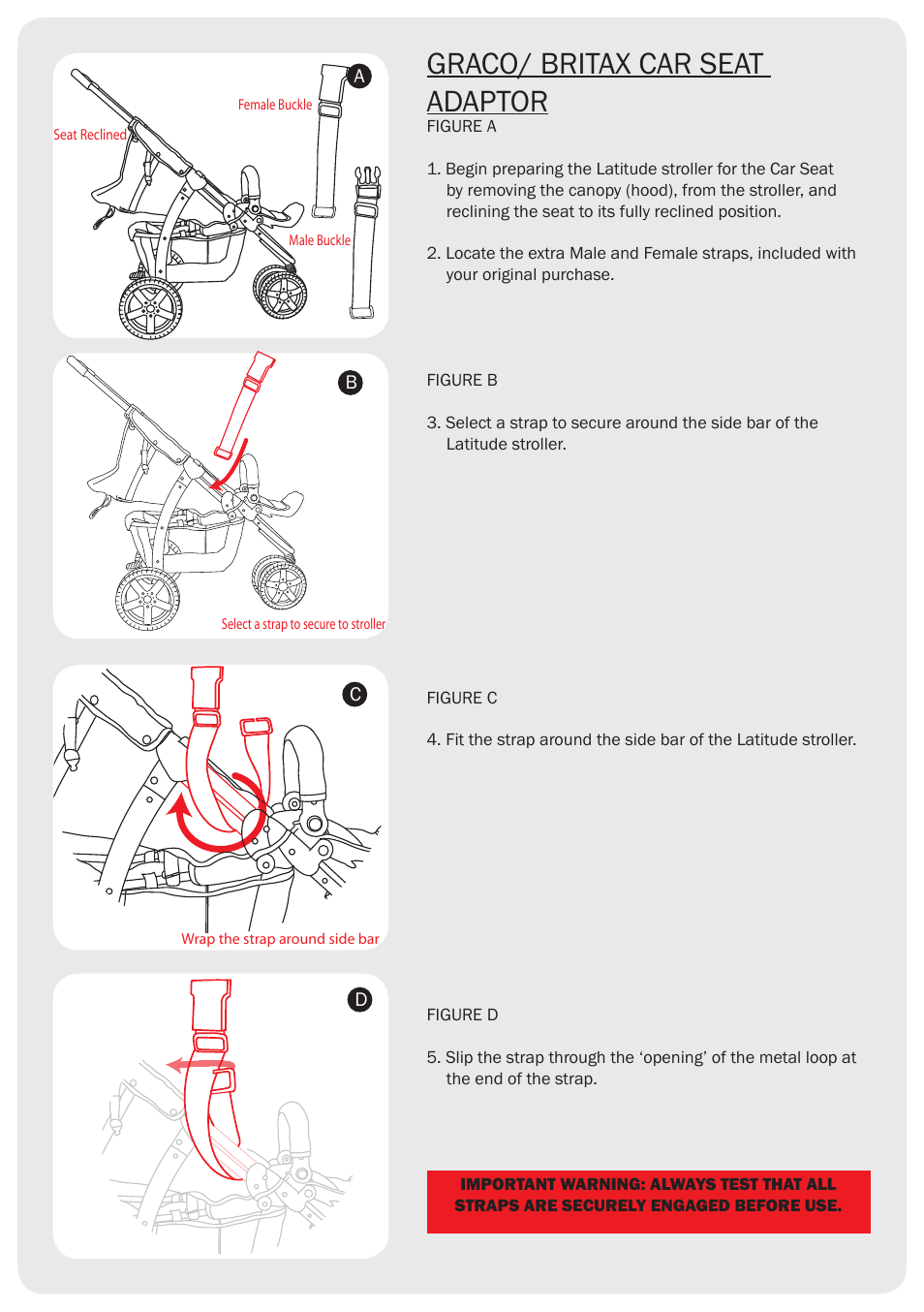 Graco/ britax car seat adaptor | Valco Baby Latitude Maxi Cosi Car Seat Adaptor User Manual | Page 2 / 4