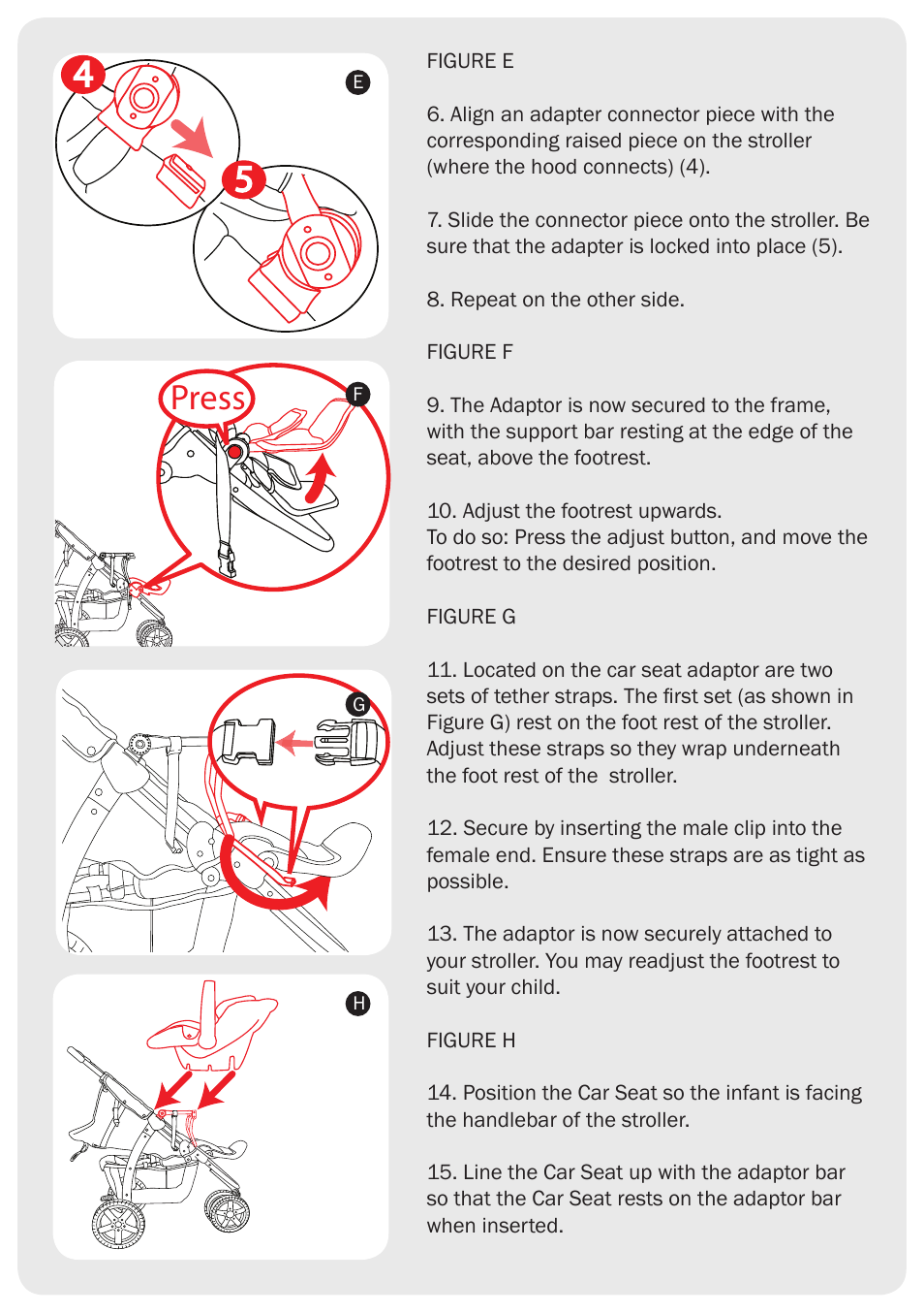 Press | Valco Baby Latitude Peg Perego Adaptor User Manual | Page 3 / 4