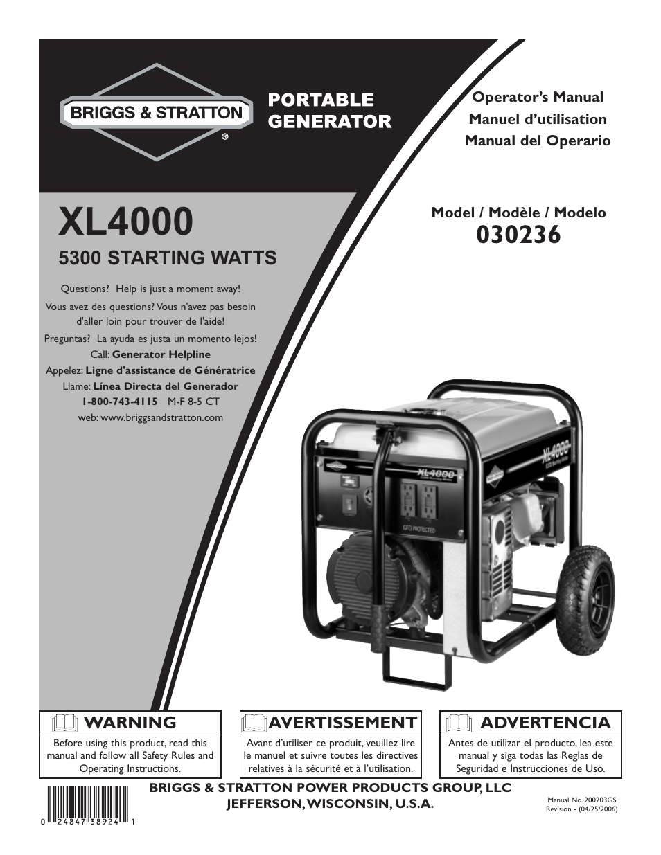 Briggs & Stratton 30236 User Manual | 72 pages