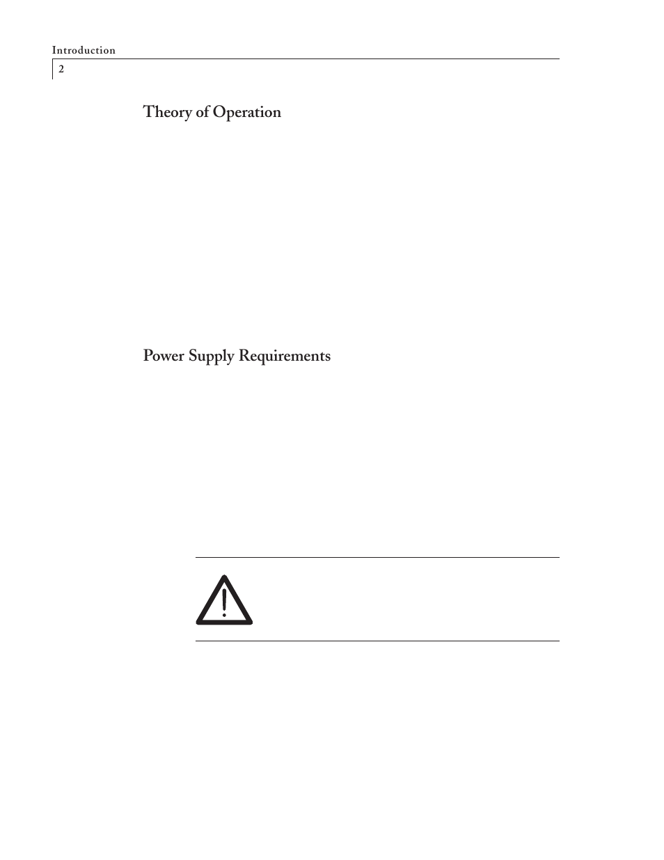 Theory of operation power supply requirements, Theory of operation, Power supply requirements | VICI NP2 User Manual | Page 3 / 11