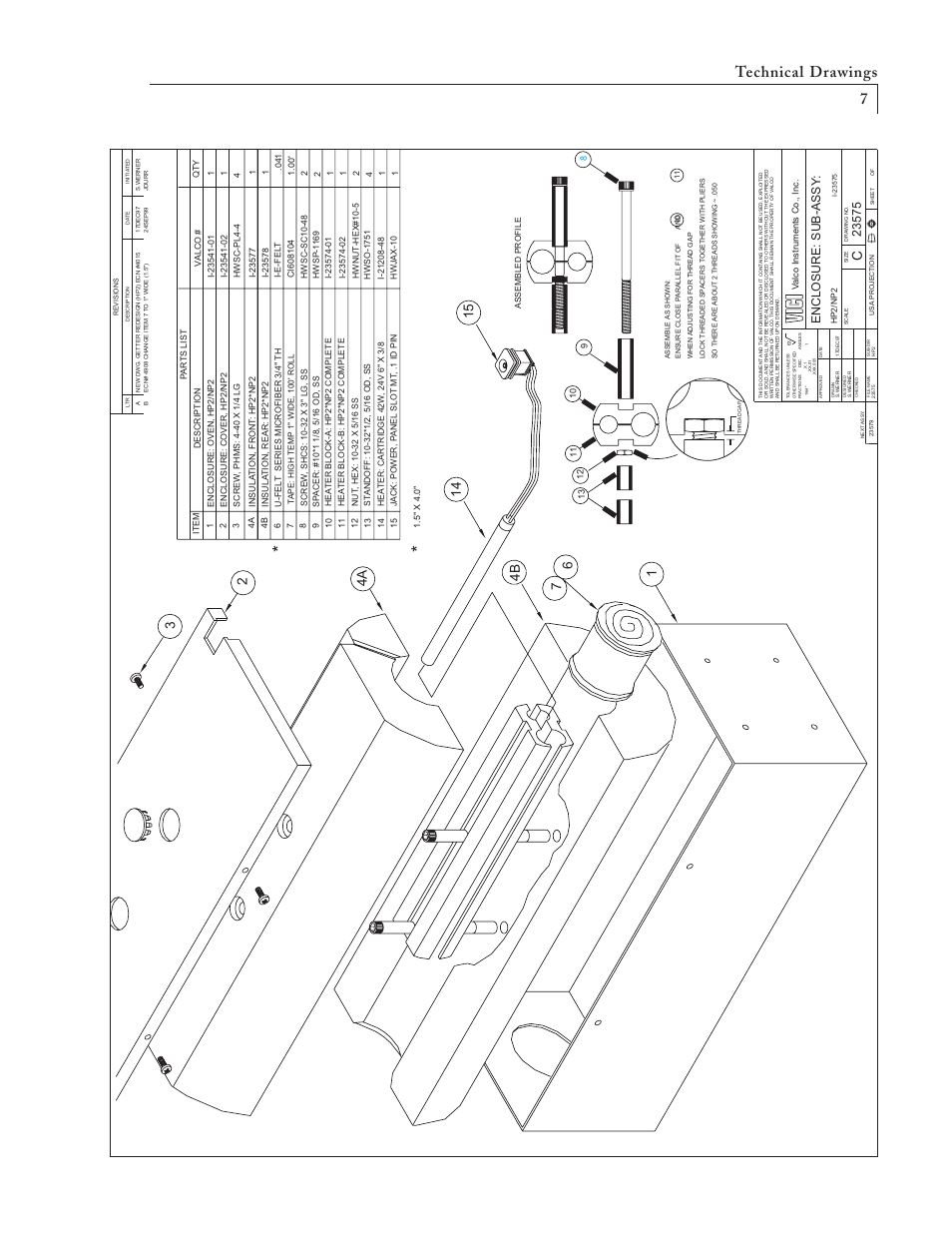 7technical drawings, 14b 4a 3 | VICI NP2 User Manual | Page 8 / 11