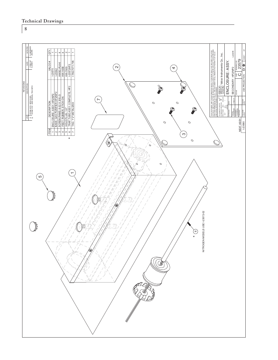 8technical drawings | VICI NP2 User Manual | Page 9 / 11