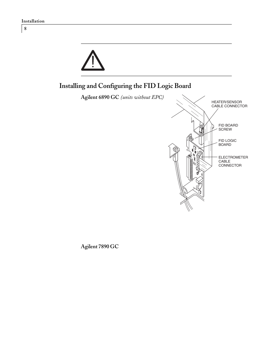 Installing and configuring the fid logic board | VICI D-3-I-7890 User Manual | Page 12 / 25