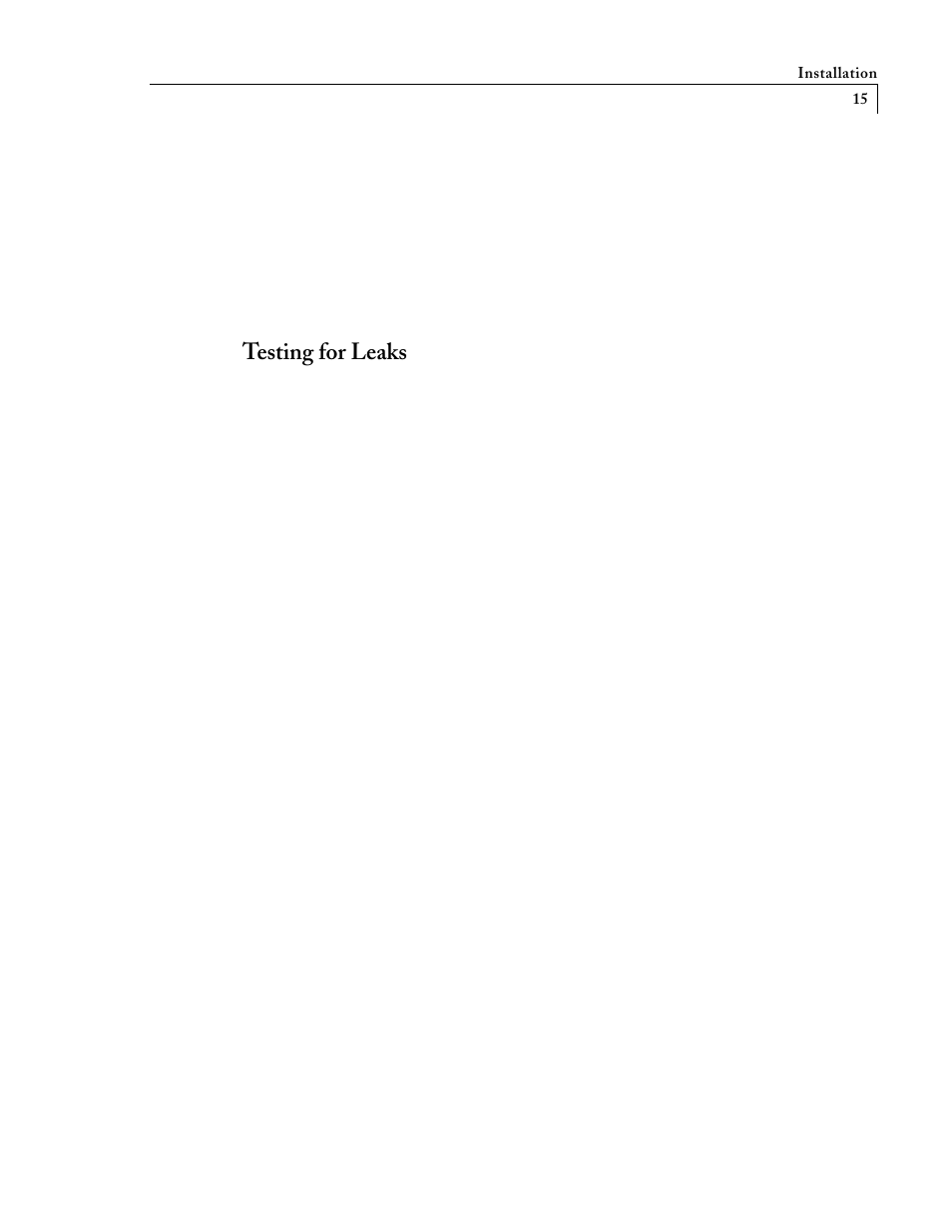 Testing for leaks | VICI D-3-I-7890 User Manual | Page 19 / 25