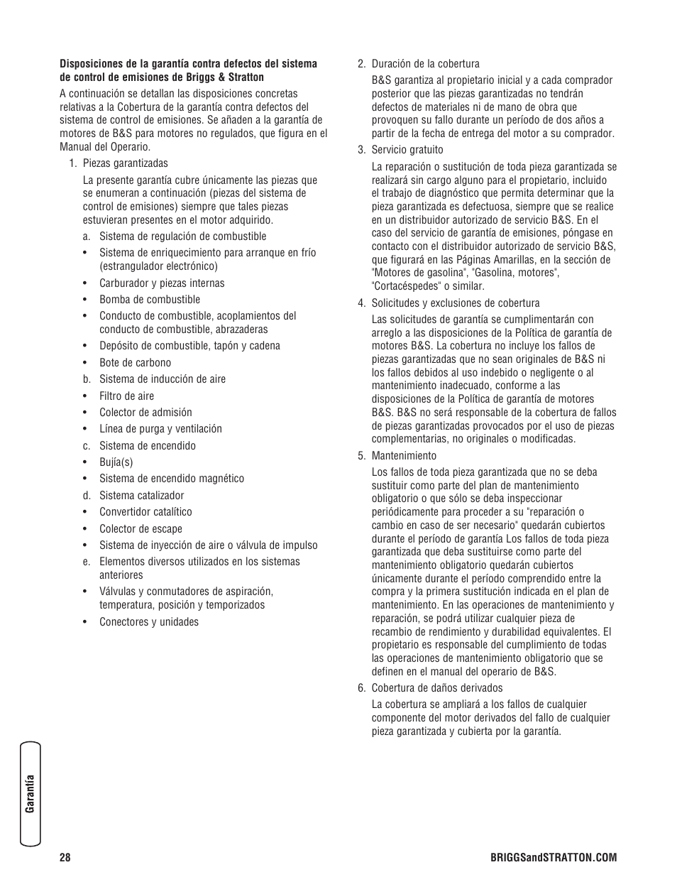 Briggs & Stratton 020330-0 User Manual | Page 56 / 60