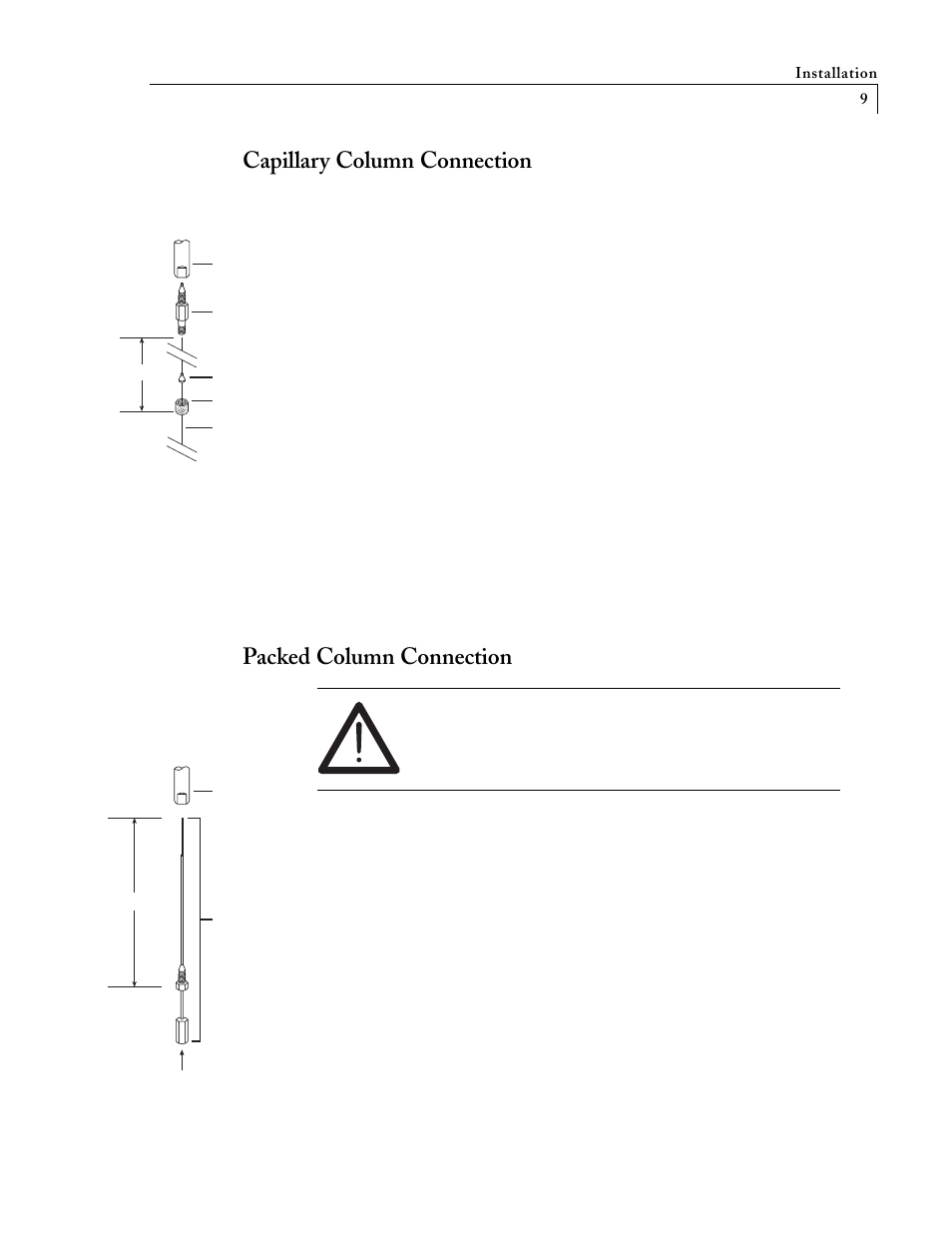 Capillary column connection, Packed column connection | VICI D-4-I-VA38-R User Manual | Page 11 / 18