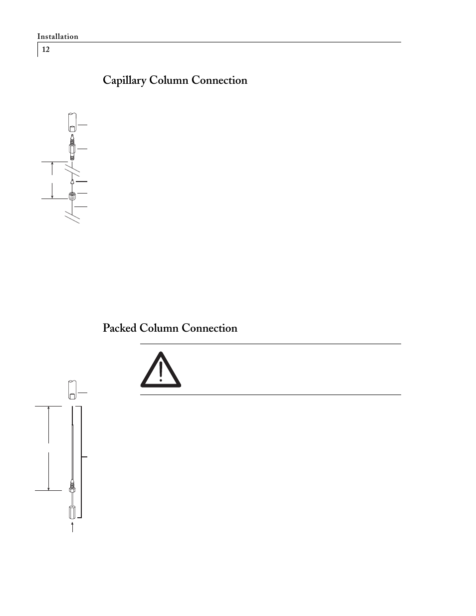 Capillary column connection, Packed column connection | VICI D-4-I-SH14-R User Manual | Page 16 / 23