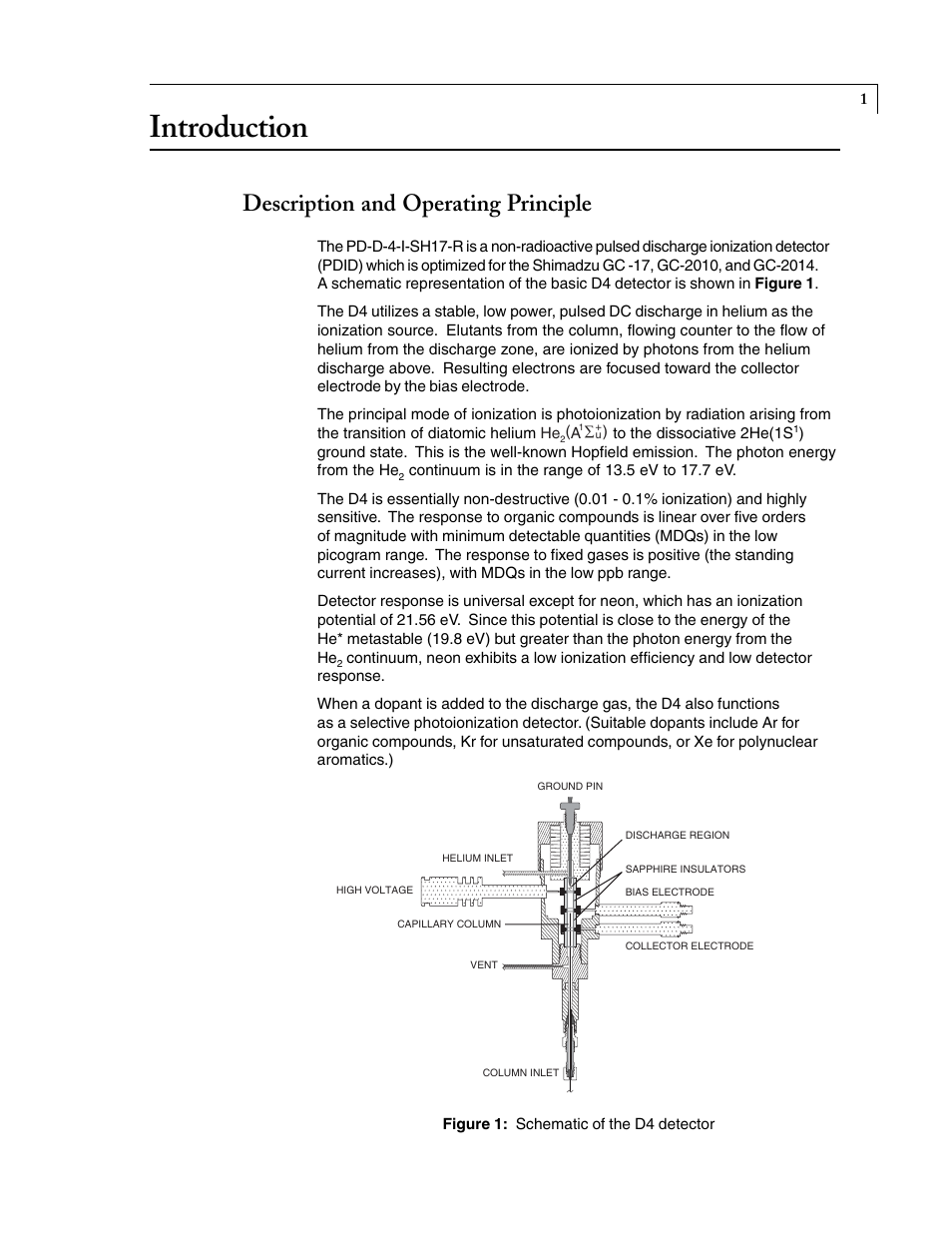 Introduction, Description and operating principle | VICI D-4-I-SH17-R User Manual | Page 5 / 25