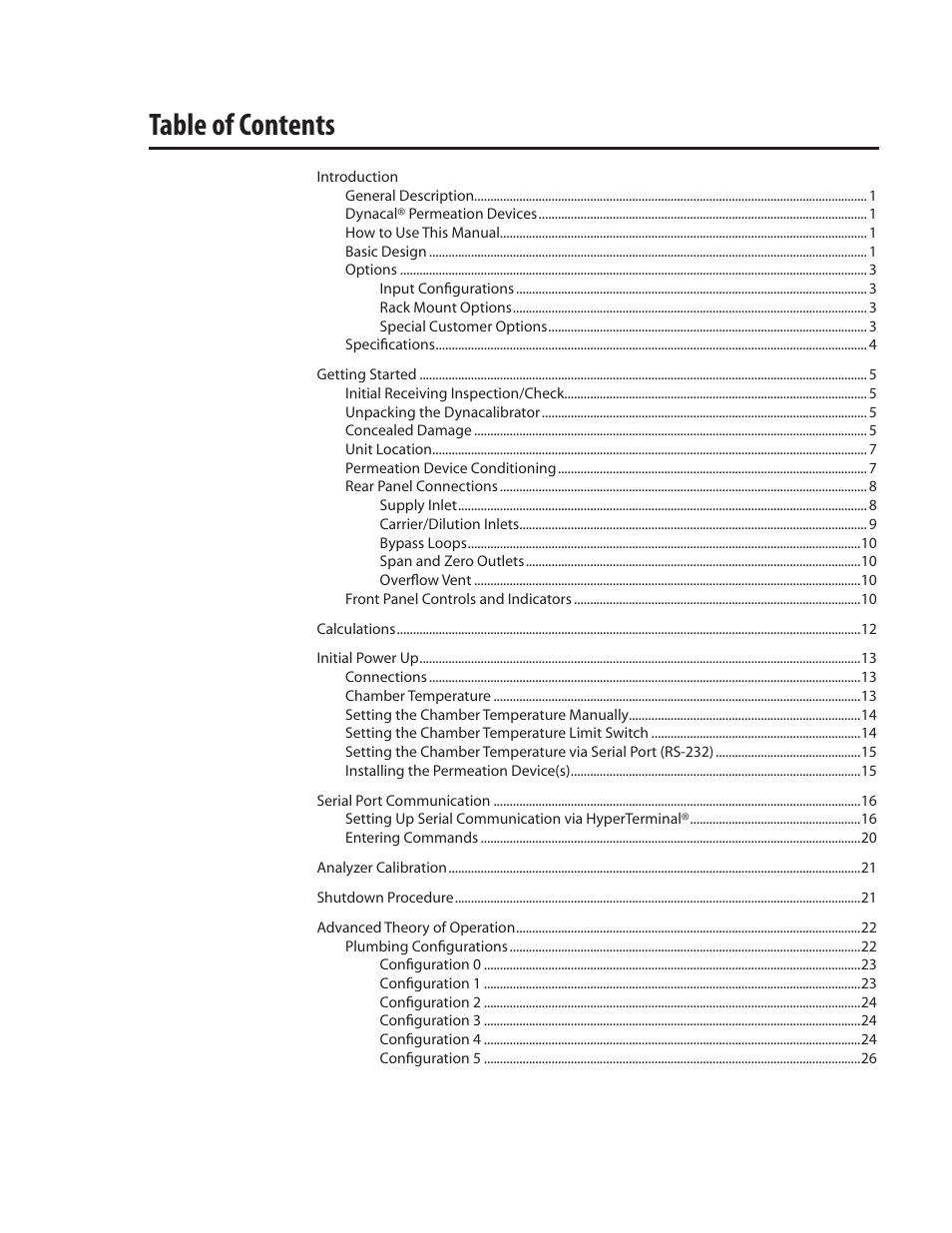VICI 230 Dynacalibrator User Manual | Page 3 / 42