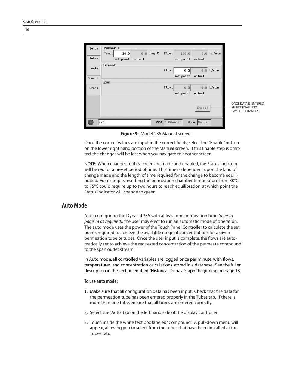 Auto mode | VICI 235 Dynacalibrator User Manual | Page 20 / 31