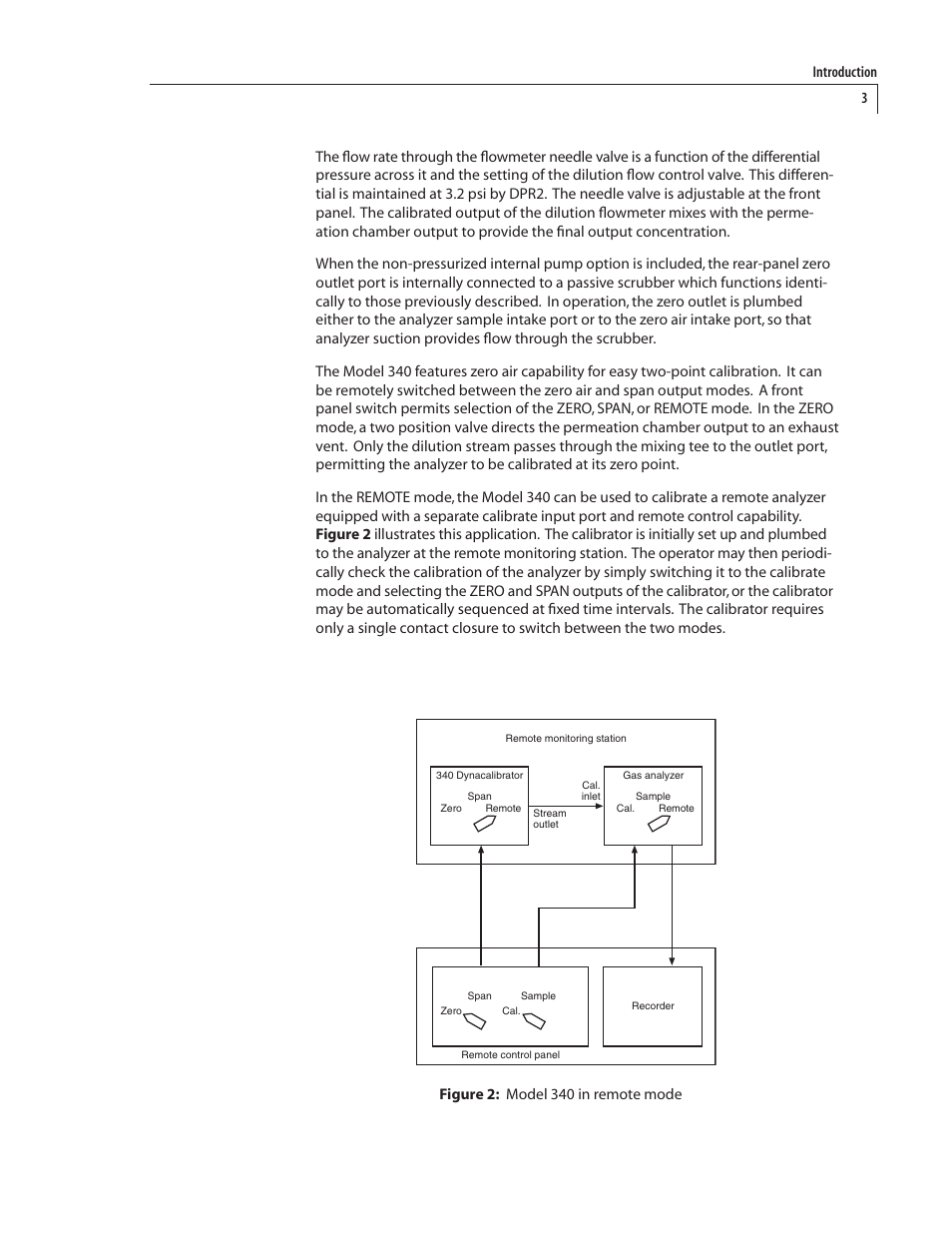 Figure 2: model 340 in remote mode | VICI 340 Dynacalibrator User Manual | Page 7 / 44