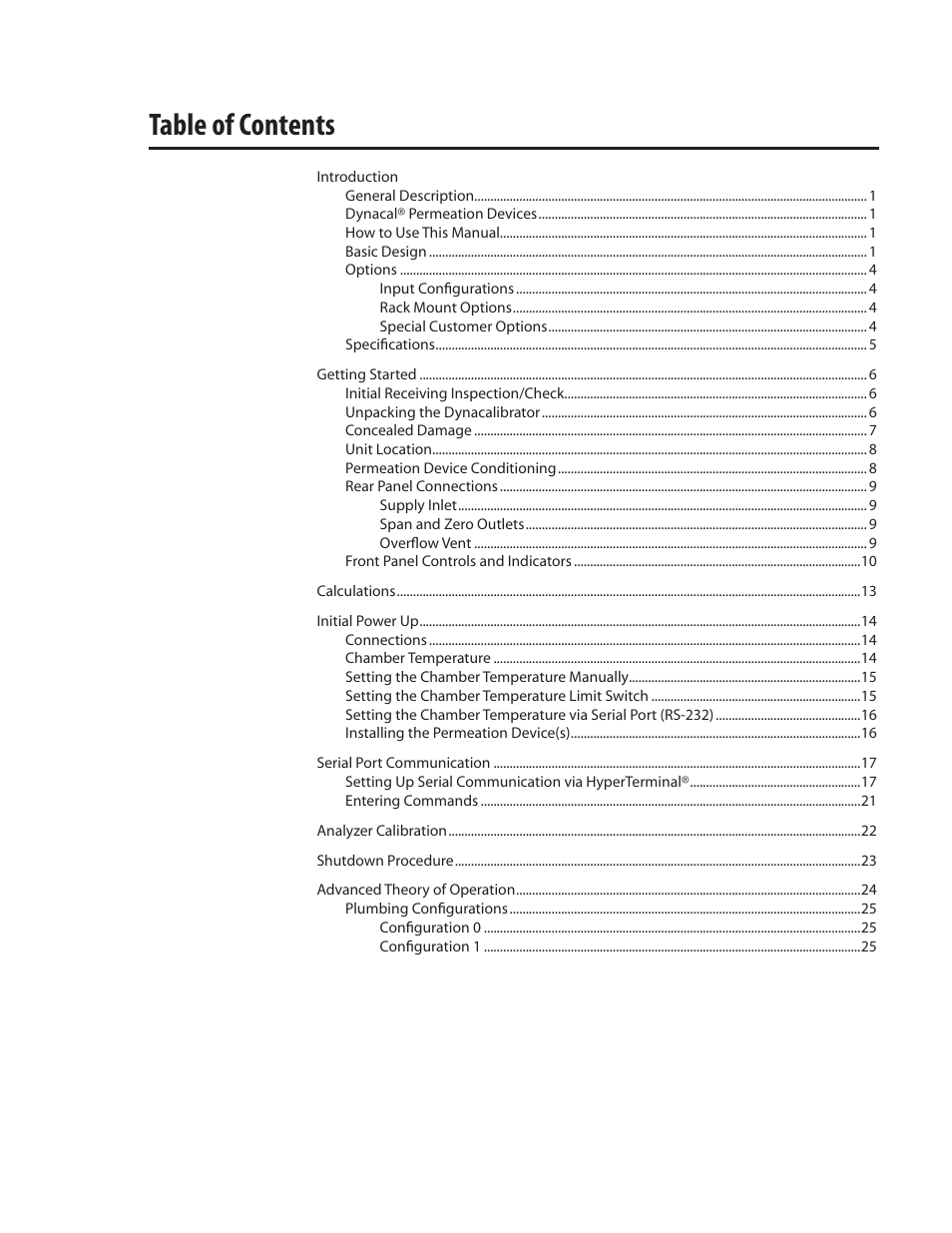 VICI 500 Dynacalibrator User Manual | Page 3 / 37