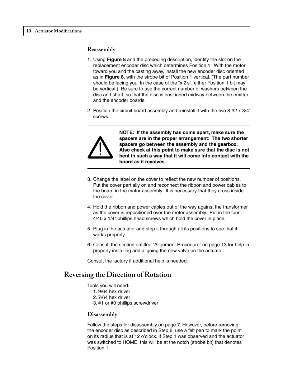 Reversing the direction of rotation | VICI Selectors (multiposition) Standard electric User Manual | Page 12 / 32