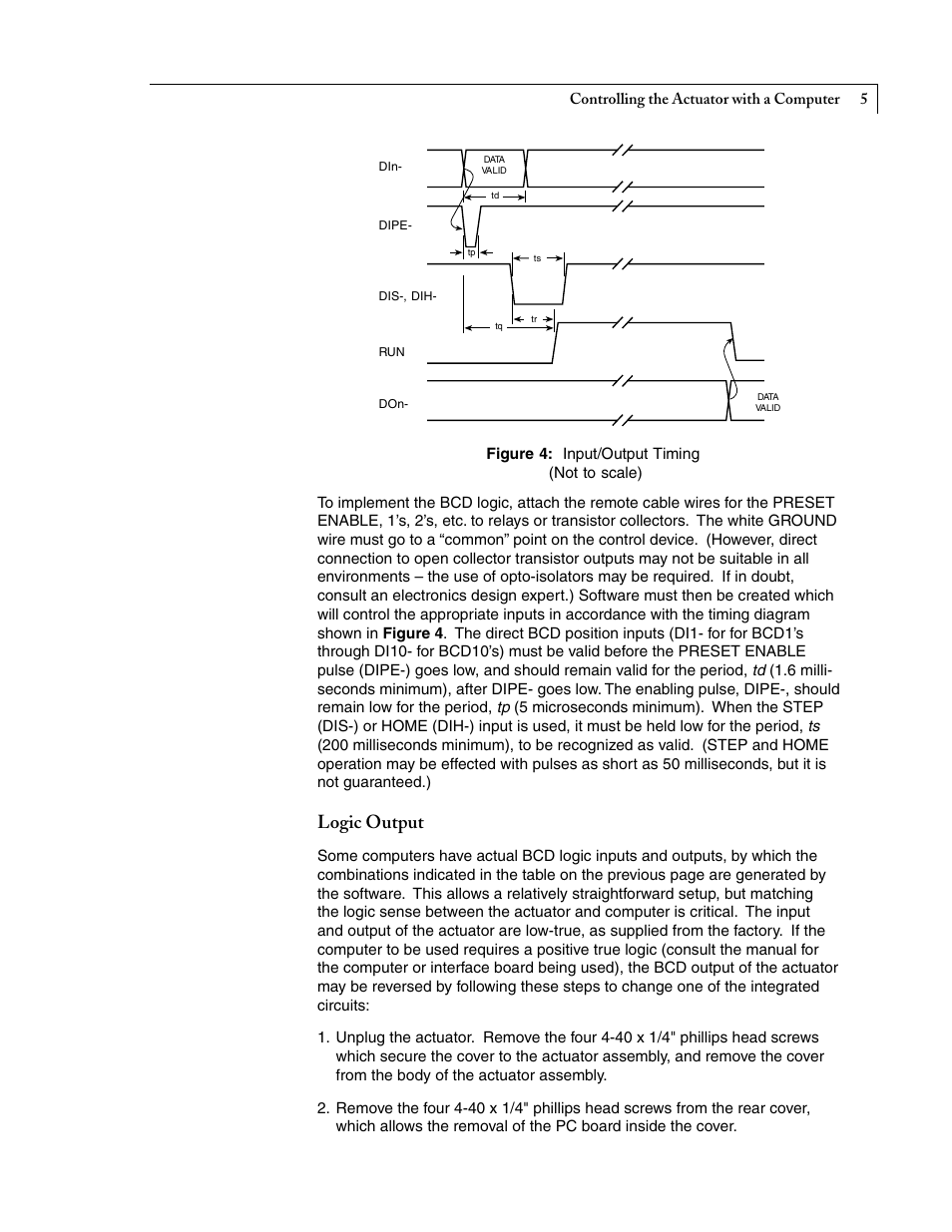 Logic output | VICI Selectors (multiposition) Standard electric User Manual | Page 7 / 32