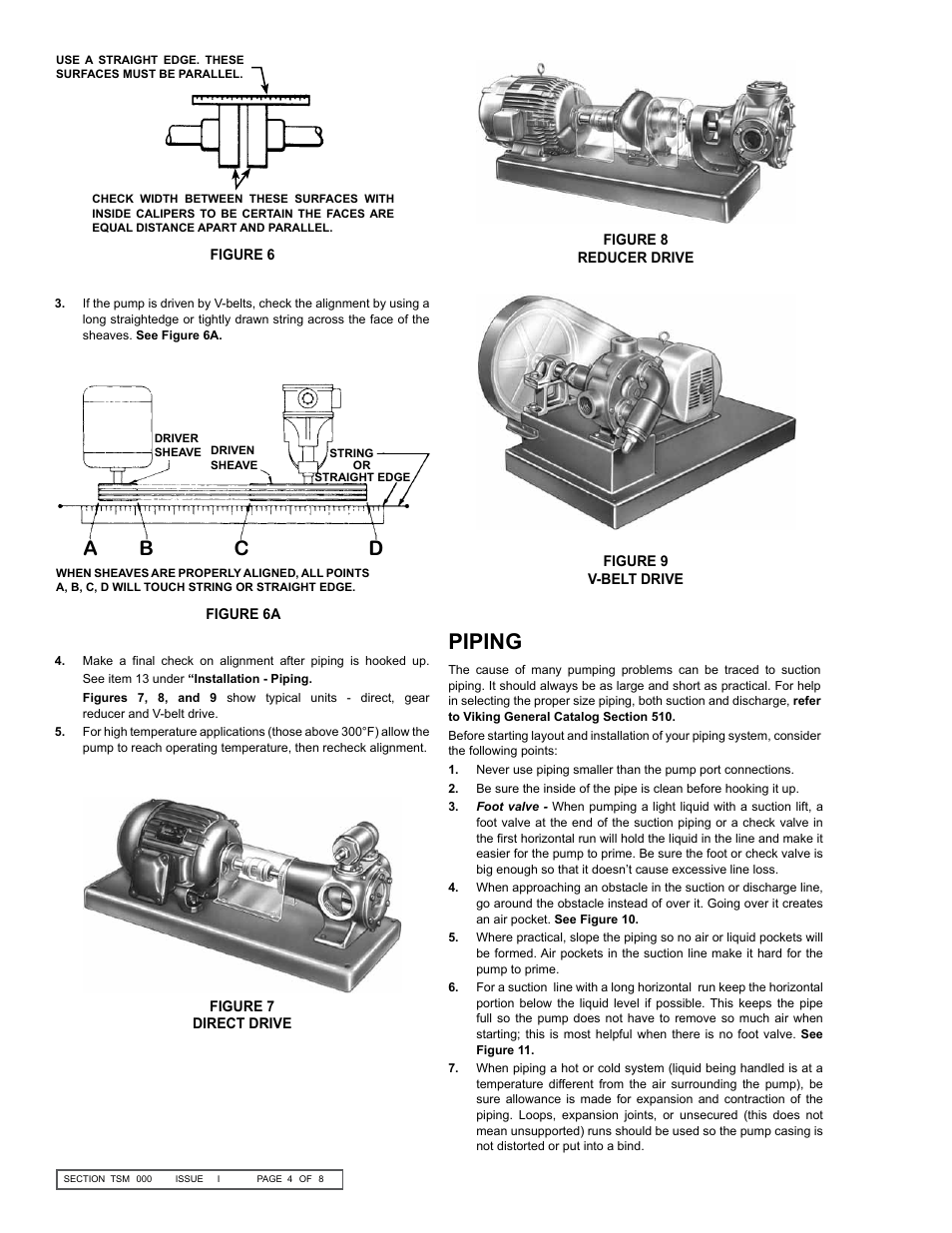 Piping, Ab c d | Viking Pump TSM000: General Information User Manual | Page 4 / 8