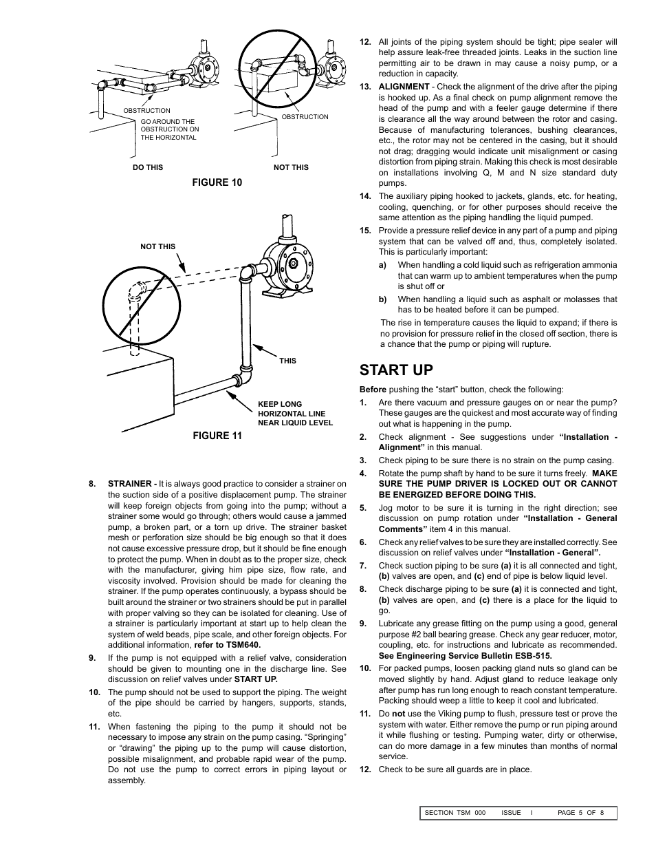 Start up | Viking Pump TSM000: General Information User Manual | Page 5 / 8