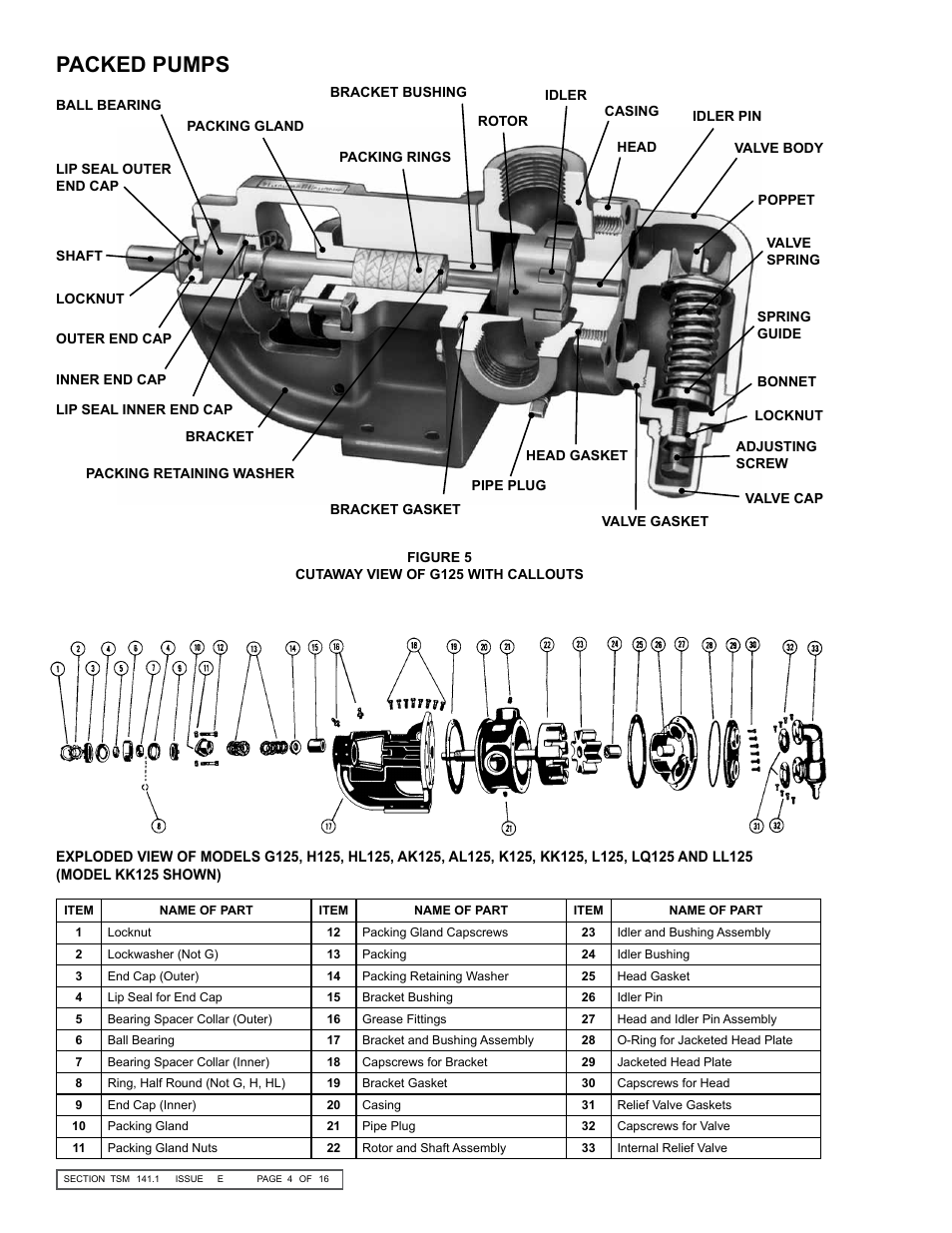 Packed pumps | Viking Pump TSM141.1: G-LL 125/4125 User Manual | Page 4 / 16