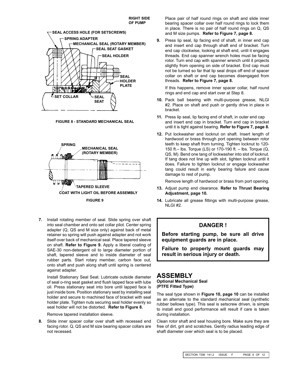 Assembly, Danger | Viking Pump TSM141.2: LS-M 125/4125 User Manual | Page 9 / 12