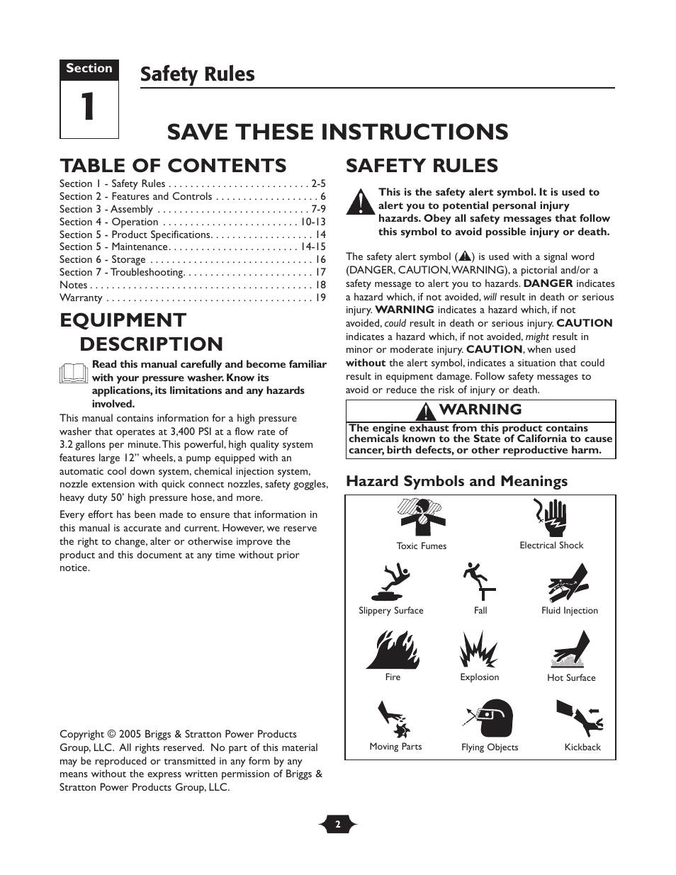 Briggs & Stratton 01988-1 User Manual | Page 2 / 36