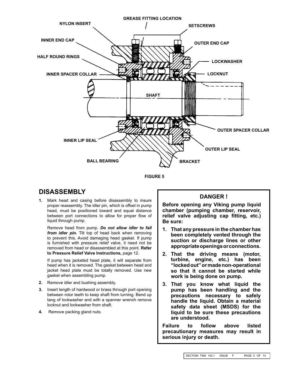 Disassembly | Viking Pump TSM142.1: H-LL 225/4225 User Manual | Page 5 / 14