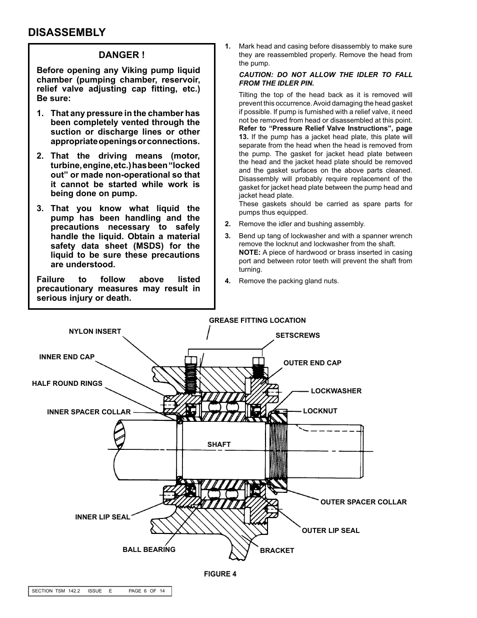 Disassembly | Viking Pump TSM142.2: LS-M 225/4225 User Manual | Page 6 / 14