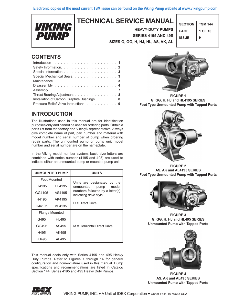 Viking Pump TSM144: GG-AL 495/4195 User Manual | 10 pages