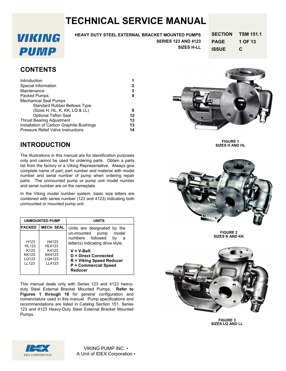 Viking Pump TSM151.1: H-LL 123/4123 User Manual | 13 pages