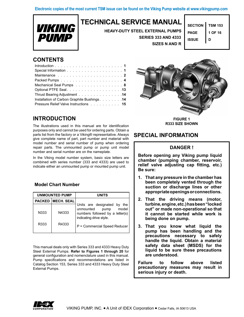 Viking Pump TSM153: N-R 333/4333 User Manual | 16 pages