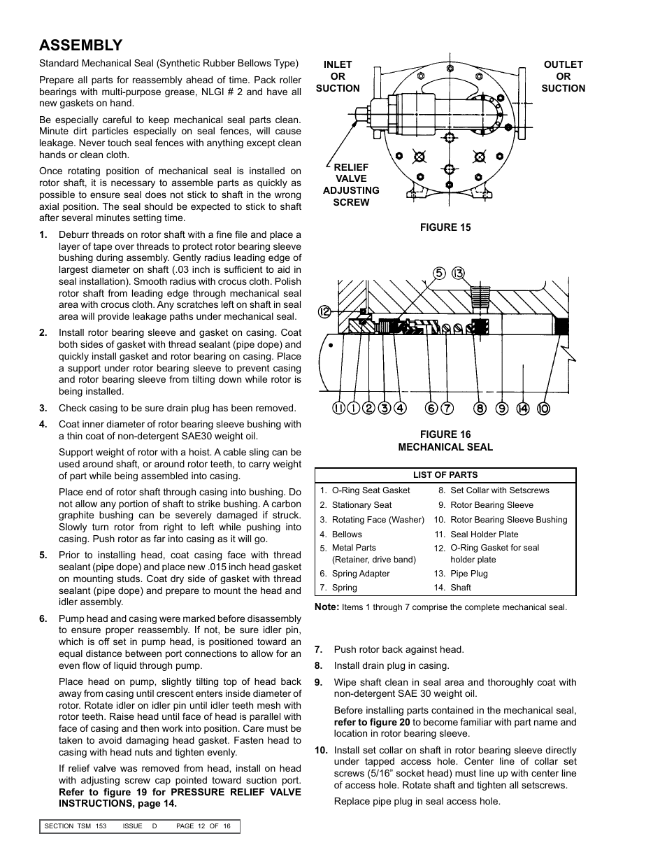 Assembly | Viking Pump TSM153: N-R 333/4333 User Manual | Page 12 / 16