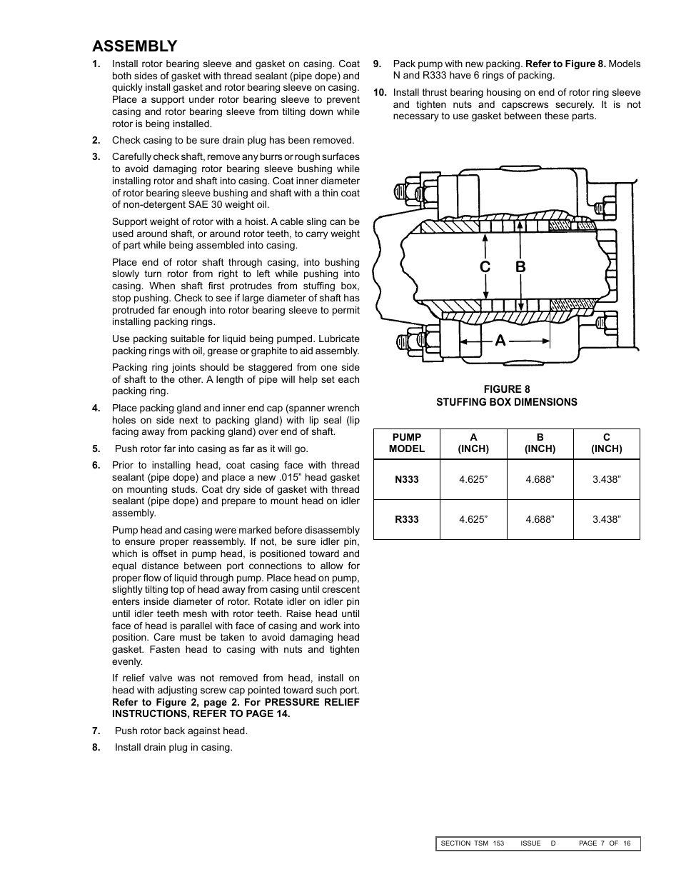 Cb a, Assembly | Viking Pump TSM153: N-R 333/4333 User Manual | Page 7 / 16