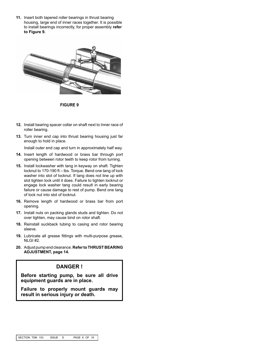 Danger | Viking Pump TSM153: N-R 333/4333 User Manual | Page 8 / 16