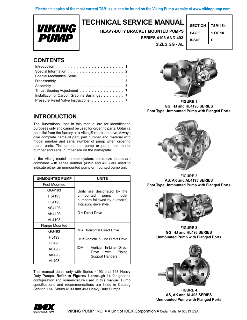 Viking Pump TSM154: GG-AL 493/4193 User Manual | 10 pages