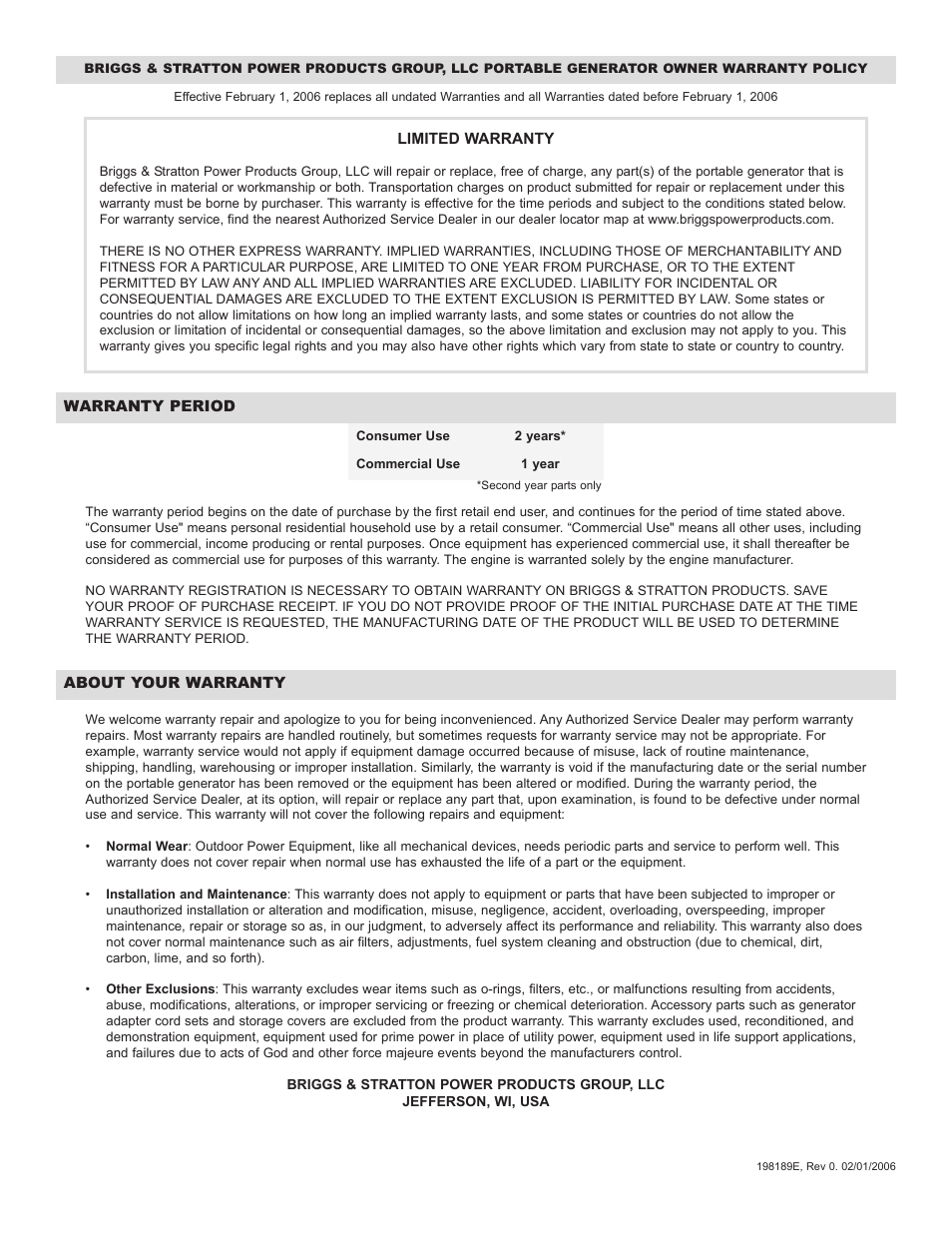 Briggs & Stratton POWERBOSS 01648-1 User Manual | Page 19 / 36