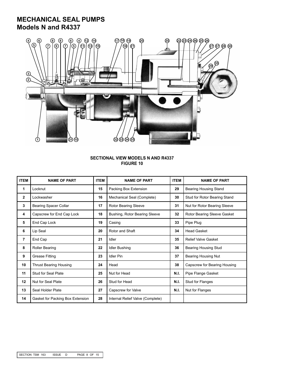 Mechanical seal pumps models n and r4337 | Viking Pump TSM163: N-R 337/4337 User Manual | Page 8 / 15