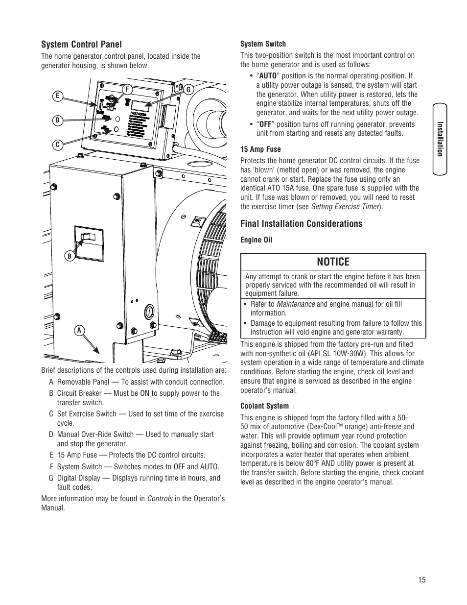 Notice | Briggs & Stratton 30000 SERIES User Manual | Page 15 / 60