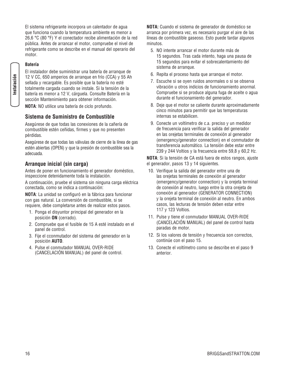Briggs & Stratton 30000 SERIES User Manual | Page 36 / 60