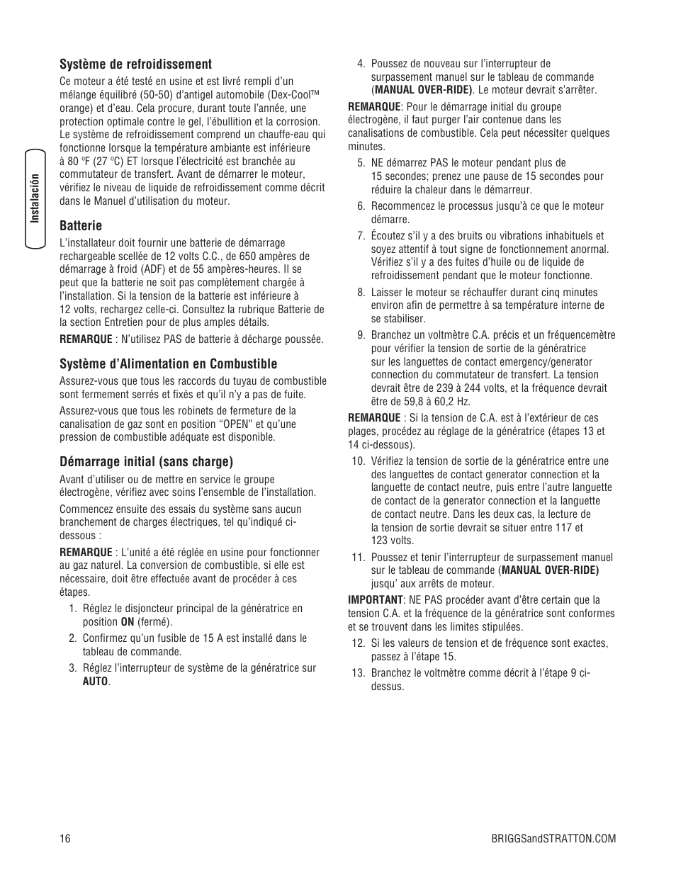 Briggs & Stratton 30000 SERIES User Manual | Page 56 / 60