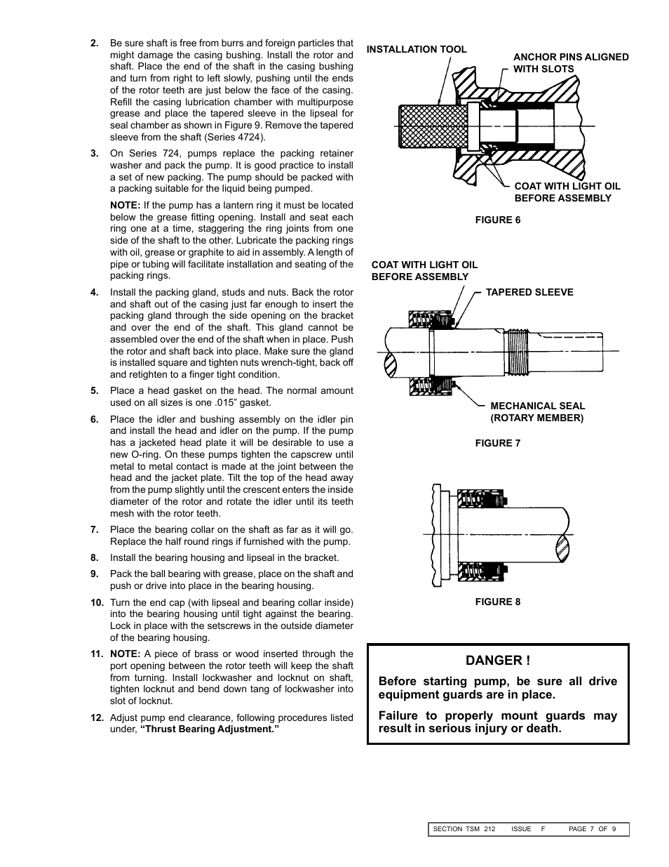 Danger | Viking Pump TSM212: H-LL 724/4724 User Manual | Page 7 / 9