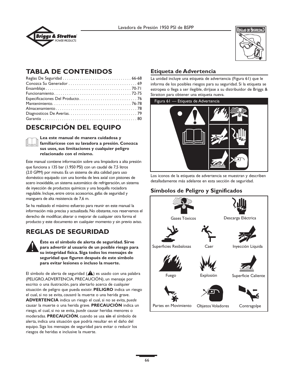 Briggs & Stratton 20222 User Manual | Page 66 / 80
