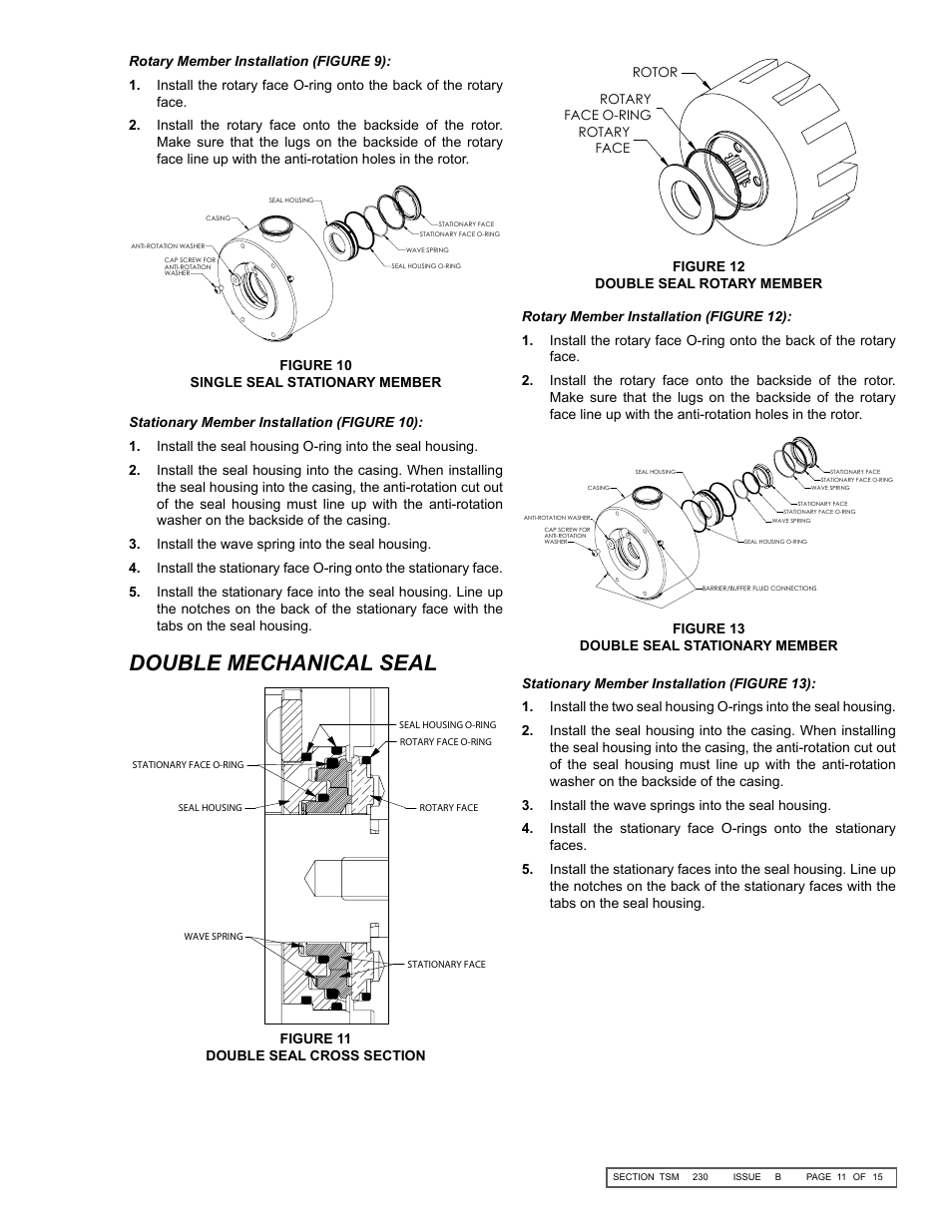 Double mechanical seal | Viking Pump TSM230: Hygienic Series User Manual | Page 11 / 15