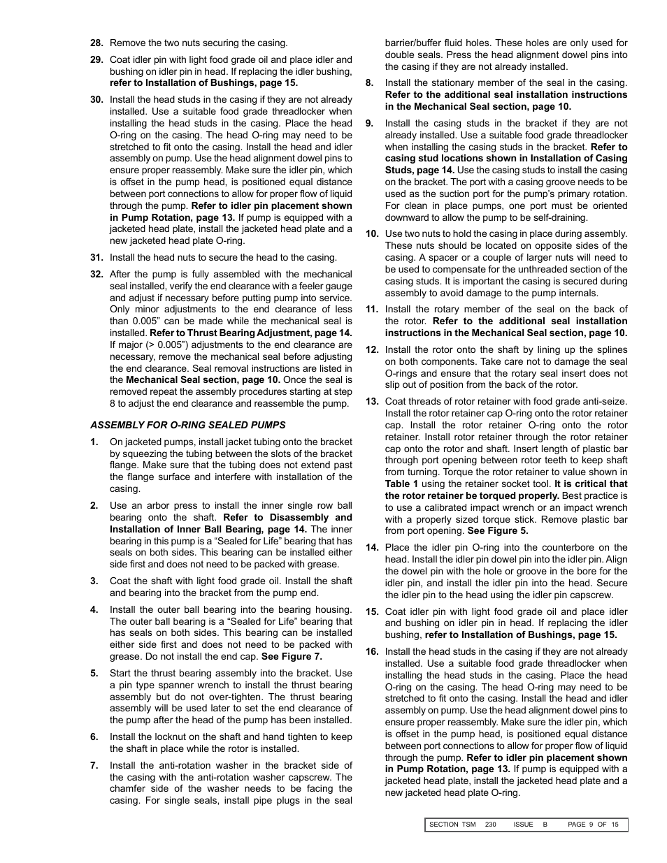 Viking Pump TSM230: Hygienic Series User Manual | Page 9 / 15